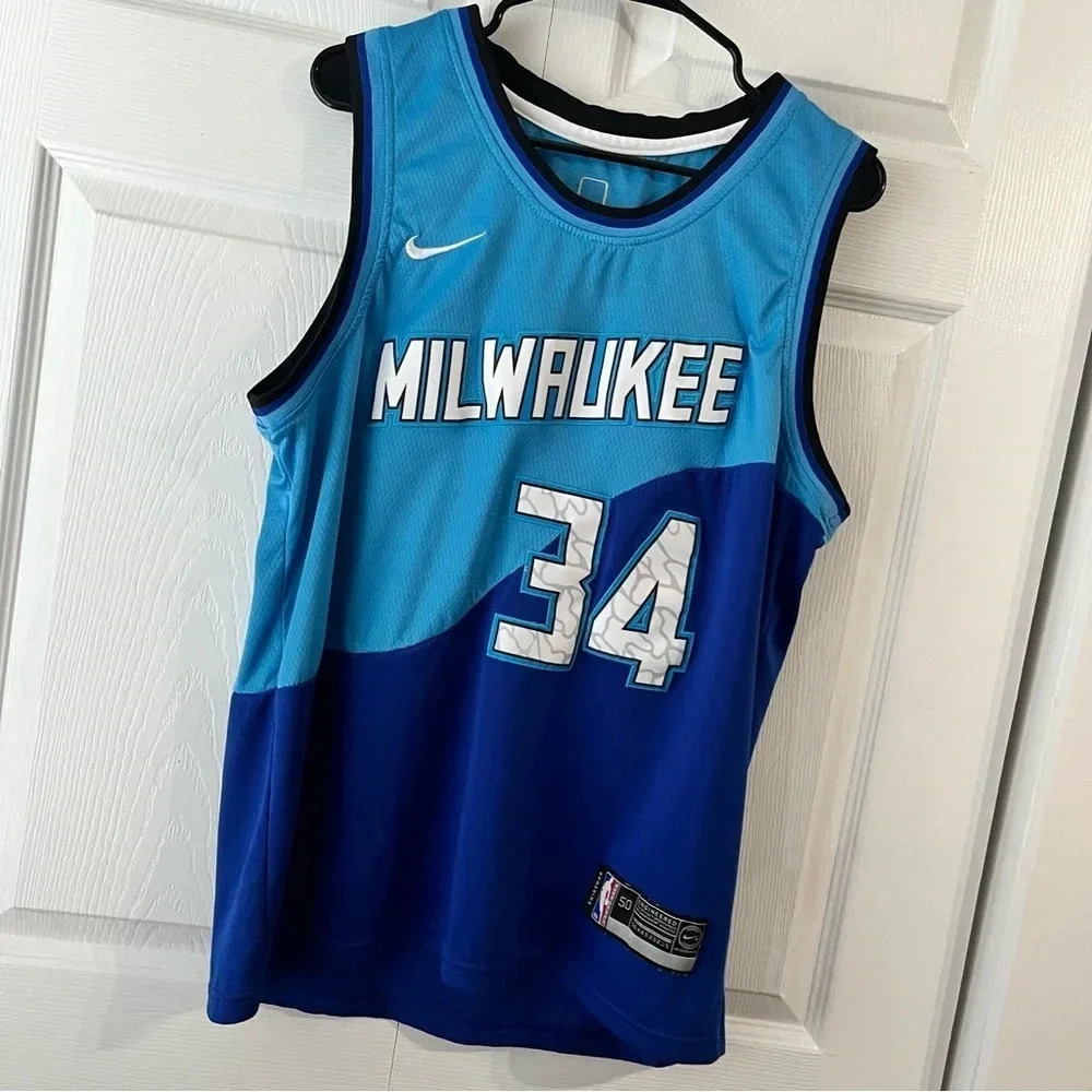 Nike Giannis Antetokounmpo Milwaukee Bucks City Edition Swingman Jersey Large